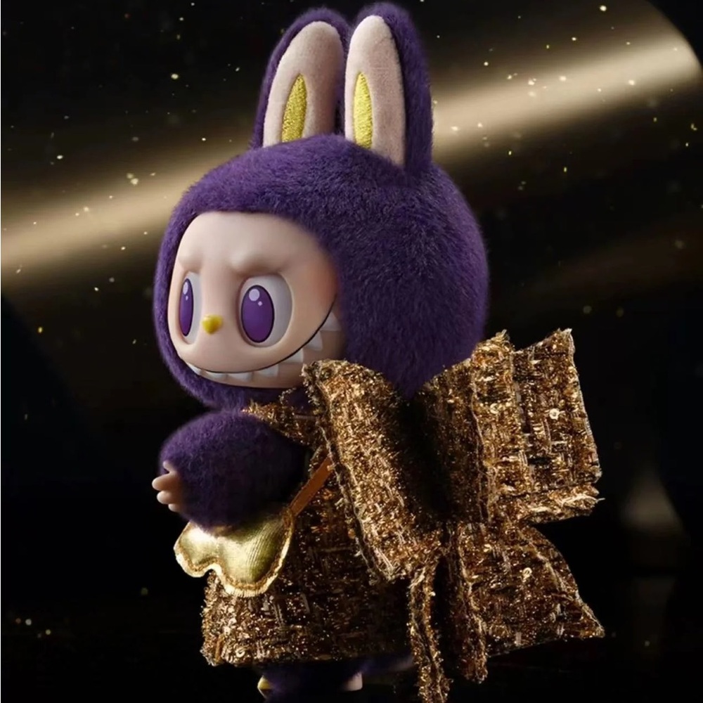 Purple and Gold Bunny Action Figure